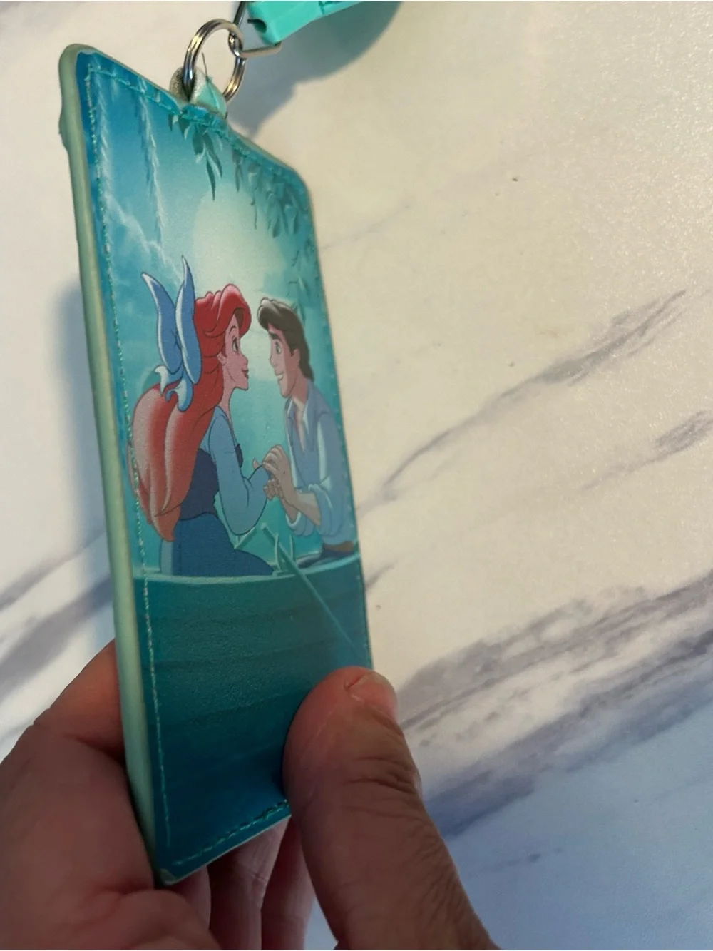 Loungefly Disney The Little Mermaid Ariel & Eric Lagoon Cardholder Retractab